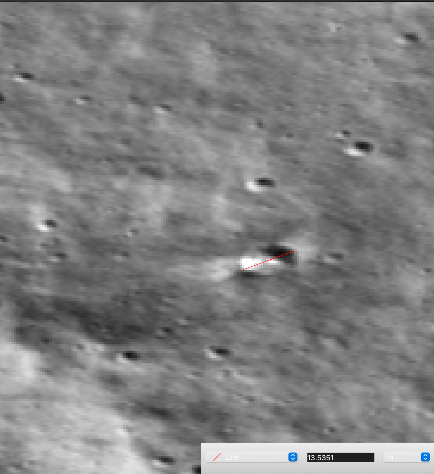 The crater resulting from the Luna 25 crash spans approximately 13.5 meters in diameter, marking a stark testament to the force of the impact.